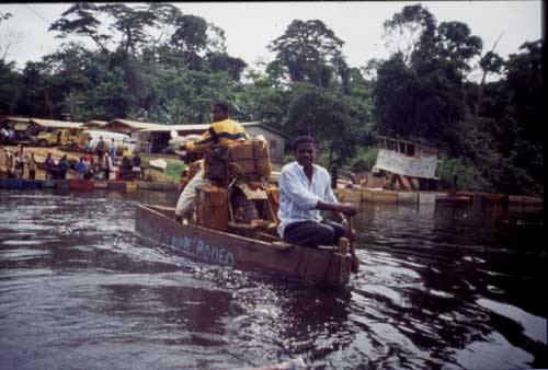 Gabon river crossing